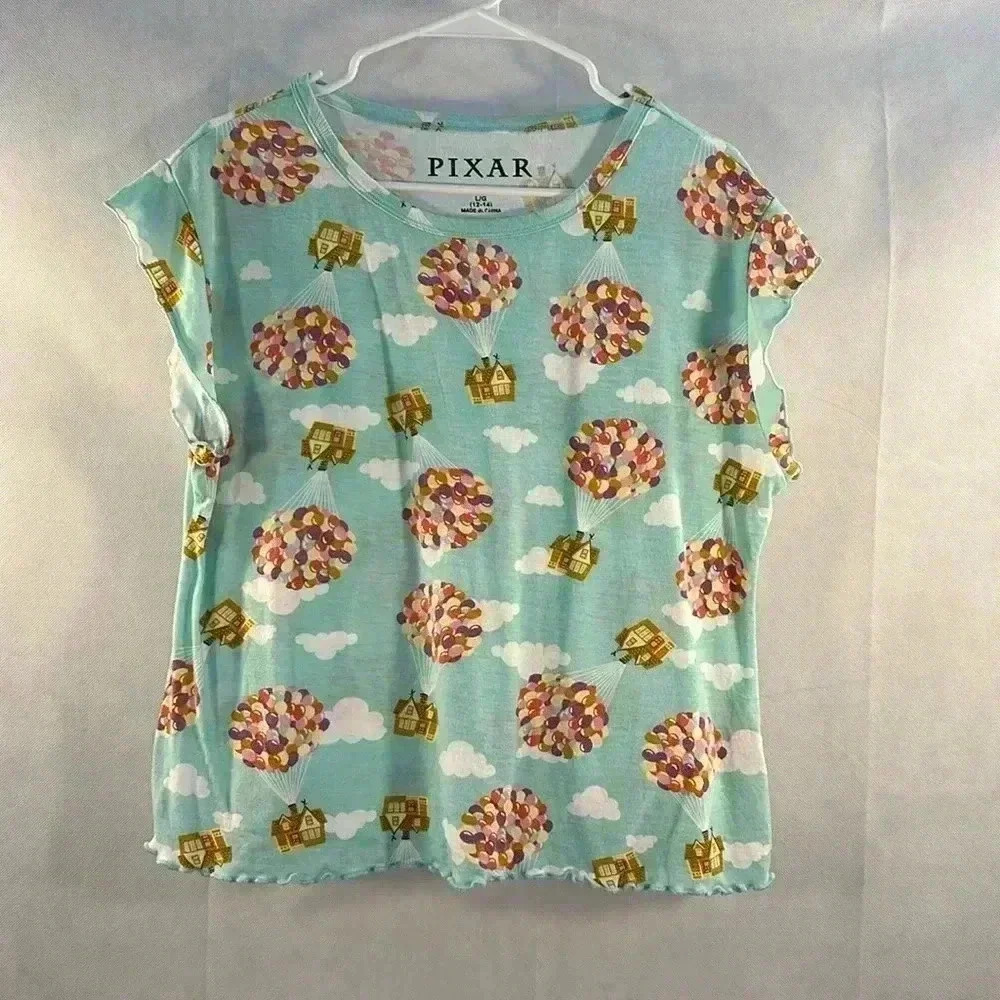 Disney Pixar “Up” Balloons Scalloped Pajama Top size Large (12-14)
